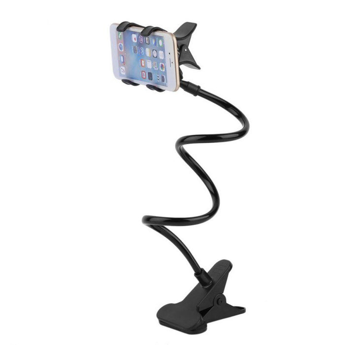 Phone Holder Bed Gooseneck Mount - Flexible Arm 363 Mount Clip Bracket Clamp Stand for Smartphones