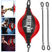 Double End Ball,  Boxing Speed Dodge Training Ball Leather Punch Bag Hanging Speed Ball for Gym Boxing Speed Training, Includes Cords, Stress Relief Exercise Equipment, Adult Kids Men Women