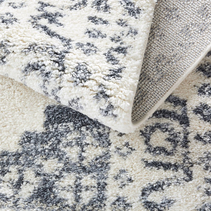 Wanda June Home Persian Shag with Fringe Area Rug, Blue/Ivory, 5'2" X 7'2" by Miranda Lambert