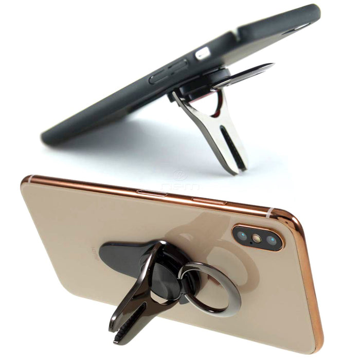3-IN-1 Universal Car Mount, Magnetic Car Air Vent Mount Clip Mobile Cell Phone Finger Stand Holder