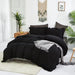 Black Comforter Set Full Black Ruffle Bedding Comforter Sets Full Men Boys Women Comforter All Black Bedding Ruffle Comforter Farmhouse Comforter Shabby Chic Bedding