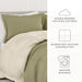 Sage & Ivory down Alternative, 3-Piece Reversible Comforter Set, Full/Queen, by Noble Linens