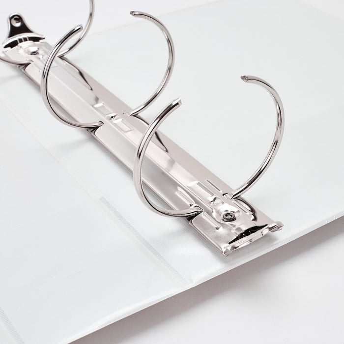 Economy View 3 Ring Binders, 1" round Rings, 4 White Binders (19200)