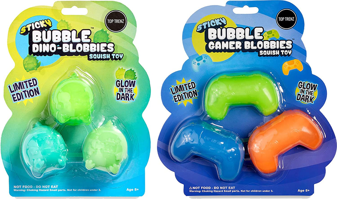Top Trenz Sticky Bubble Blobbies -Squishy Fidget Toys for Kids. Cool Pack of Toy for Boys & Girls. Small Sensory Ball for Stress Relief. Classroom Fidget Toy, Party Favors & Prizes.(Frappe/Ice Cream)
