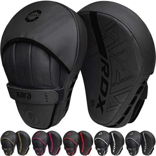 RDX Focus Boxing Punch Mitts, Punching Target, Punching Pad Maya Hide Leather Training Pads, Black