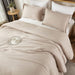 Khaki Comforter Set Full Size, 3 Pieces Farmhouse Solid Bedding Set & Collections, Taupe Bed Set (79X90In Comforter & 2 Pillowcases)