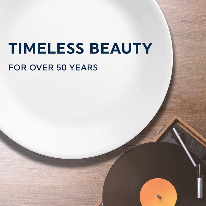 Vitrelle 18-Piece Service for 6 Dinnerware Set, Triple Layer Glass and Chip Resistant, Lightweight round Plates and Bowls Set, City Block