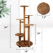 5 Tiered Tall Plant Stand for Indoor Outdoor, Wood Plant Shelf Corner Display Rack, Multi-Tier Planter Pot Holder Flower Stand for Living Room Balcony Garden Patio (Walnut)…