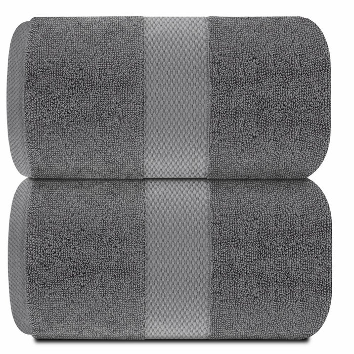 Luxury Bath Sheet Towels Extra Large 35X70 Inch | 2 Pack, Grey