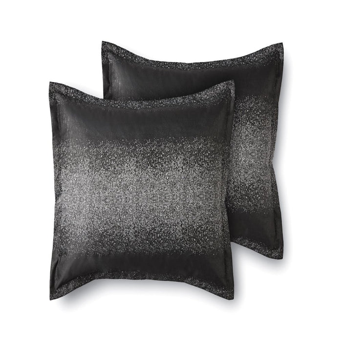 Mainstays 7-Piece Metallic Stripe Jacquard Comforter Set, Black and Silver, Full/Queen