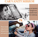 Car Visor Vanity Mirror Rechargeable with 3 Light Modes & 60 Leds for Car Truck SUV Rear View with Dimmable Touch Screen,Car Mirror as a Gifts for Women Valentine'S Day (Black)