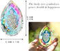 89Mm/3.5In Crystal Suncatchers for Windows,Crystal Prism Suncatcher,Hanging Crystals for Garden Home Outdoor Decoration
