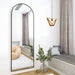 Arched Full Length Floor Mirror 64"X21" Full Body Standing Mirror,Black