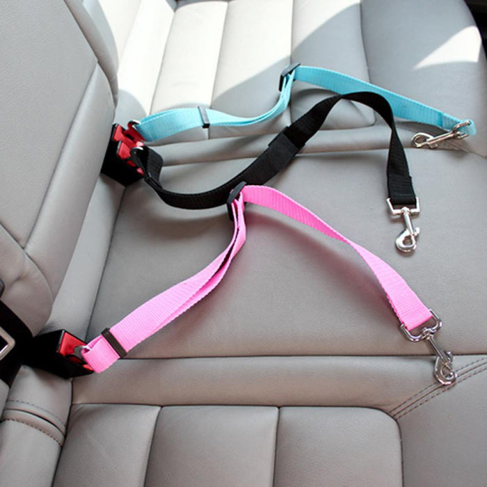 Pet Dog Cat Seat Belts, Car Headrest Restraint Adjustable Safety Leads Vehicle Seatbelt Harness