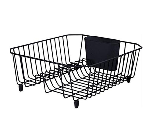 Rubbermaid Dish Rack with Utensil Holder for Kitchen Countertop, Small, Black
