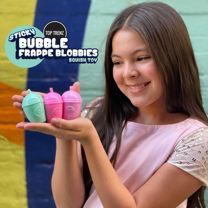 Top Trenz Sticky Bubble Blobbies -Squishy Fidget Toys for Kids. Cool Pack of Toy for Boys & Girls. Small Sensory Ball for Stress Relief. Classroom Fidget Toy, Party Favors & Prizes.(Frappe/Ice Cream)