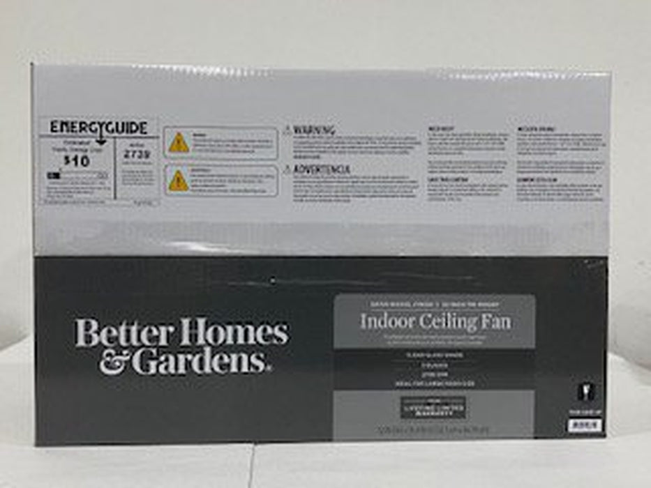 Better Homes & Gardens 52" 5 Blade Satin Nickel Ceiling Fan with 3 Lights