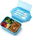 Bento Lunch Box - Leak-Proof 3 Compartment Lunch Containers for Adults and Kids Bpa-Free and Dishwasher Safe Bento Box with Spoon, Fork & Knife(Light Blue)