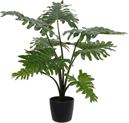 Everyday Artificial Grand Philodendron Bush 25" Tall - Green Indoor Potted Philo Bush - Faux Decor for Home or Office Greenery