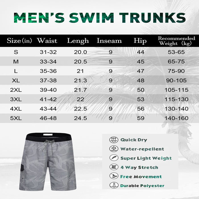 APTRO Mens Swim Trunks Swimming Shorts Board Shorts Quick Dry Summer Beach Shorts Black MK129 2XL