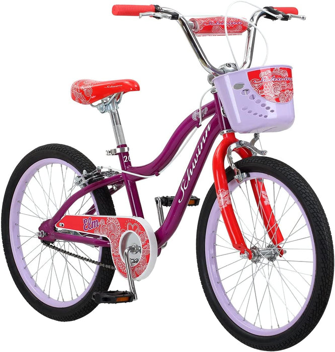 Koen & Elm Big Kids Bike, 20-Inch Wheels, Kickstand Included, Basket or Number Plate, Ages 7-13 Years Old, Rider Height 48-60-Inches