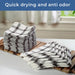 Set of 24 Brown Checkered Pattern Kitchen Towels Dish Cloths 100% Cotton 12X12"