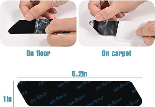 12 Pcs Rug Gripper Tape, Reusable Washable Carpet Tape, Non-Slip Rug Pads, Dual Sided Adhesive Rug Pad Gripper for Area Rugs