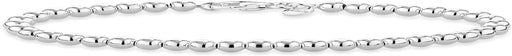 925 Sterling Silver Italian Handmade 4Mm Bead Ball Strand Chain Bracelet for Women 6.5, 7, 7.5, 8 Inch Made in Italy