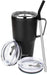 40Oz Insulated Tumbler with Handle,Stainless Steel Vacuum Mug with Lid and Straw,Maintains Cold and Heat for Hours,Sweat Proof/Leak Proof/Dishwasher Safe,Car Holder Cups-Green&Pink