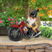 Axle Grease the Biker Garden Gnome Motorcycle Statue, 13 Inch, Polyresin, Full Color