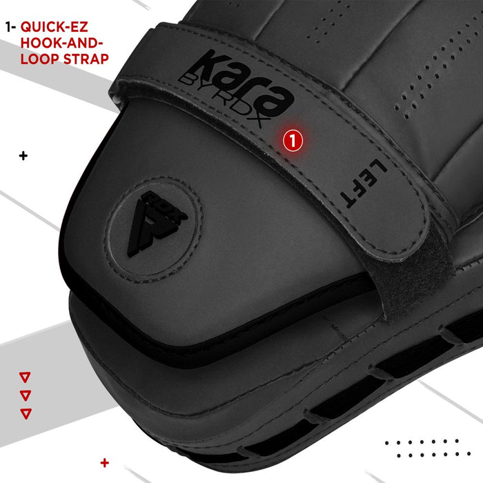 RDX Focus Boxing Punch Mitts, Punching Target, Punching Pad Maya Hide Leather Training Pads, Black