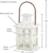 Rustic Farmhouse White Candle Holder (5 Inch), Wedding, Centerpiece Table, Home, Shelf Decor Lantern