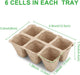 72 Cells Peat Pots Seed Starter Trays, 12 Packs Biodegradable Seedling Pots Germination Trays, Organic Plant Starter Kit with 15 Pcs Plant Labels
