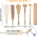 Dried Pampas Grass Boho Decor - 85 Pieces 17.5" Natural Fluffy Dried Flowers for DIY Decor Birthday Contains Pampas Grass & Pampas Flower & Reed Grass & Bunny Tail Grass & Craspedia