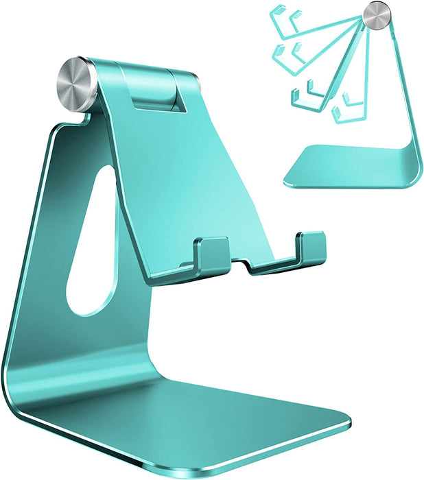 Adjustable Cell Phone Stand, Creadream Phone Stand, Cradle, Dock, Holder, Aluminum Desktop Stand Compatible with Phone Xs Max Xr 8 7 6 6S plus SE Charging, Accessories Desk,All Mobile Phones-Navy Blue
