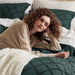 Bedsure Boho Duvet Cover Queen - Boho Bedding, Tufted Queen Duvet Cover for All Seasons, 3 Pieces Embroidery Shabby Chic Home Bedding Duvet Cover Set (Forest Green, Queen, 90X90)