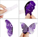 72 Pieces 3D Butterfly Wall Decals Sticker Wall Decal Decor Art Decorations Sticker Set 3 Sizes for Room Home Nursery Classroom Offices Kids Girl Boy Bedroom Bathroom Living Room Decor (Purple)