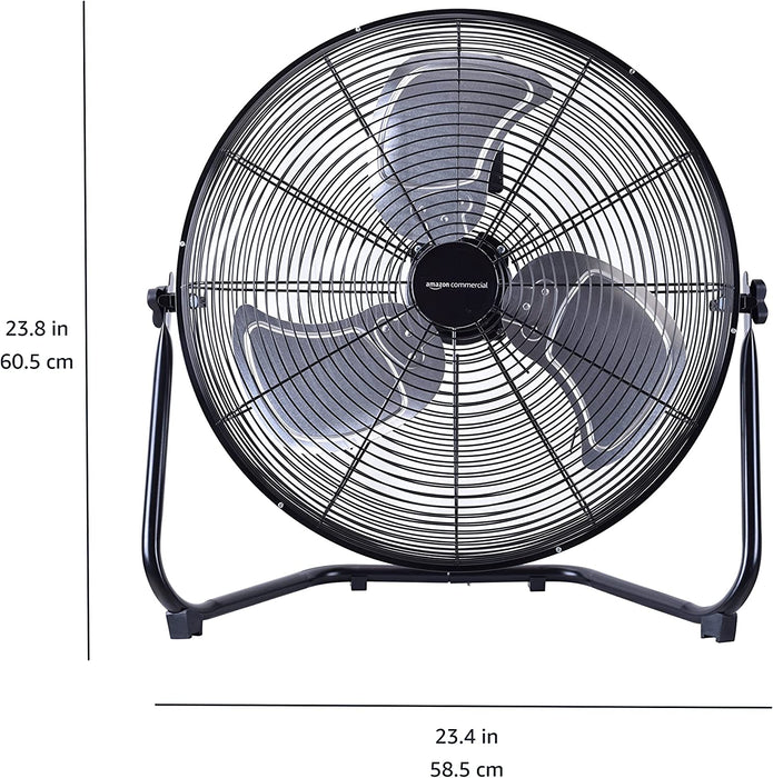 20" High Velocity Industrial Fan, Black,