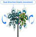 Peacock Wind Spinner, 48Inch Double Wind Sculpture, Kinetic Wind Spinners Outdoor Metal Stake Yard Spinners, Garden Wind Catcher Wind Mills, Wind Spinners for Yard and Garden