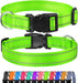 Reflective Dog Collar, Sturdy Nylon Collars for Large Girl and Boy Dogs, Adjustable Dog Collar with Quick Release Buckle, Red
