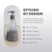 Dish Soap Dispenser with Pump, Refillable Glass 14 Oz Container, Shatter Resistant, Liquid Dishwashing Detergent, Non-Slip Grip, Matte Clear Frosted Finish, Kitchen Sink, 1 Pack - Charcoal