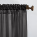 Mainstays Marjorie Sheer Voile Curtain, Single Panel, 59"W X 63"L, Black