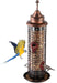 Birdland Tube Wild Bird Feeder for Garden Yard Outdoor Decor, with 4 Feeding Ports & Drainage Holes, 1.35 Lb Capacity, Bronze