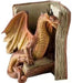 2PCS Funny Dragon Bookends Resin Dragon Statue Book Shelf Organizer Book Ends Figurines for Home Office Shelves Decor