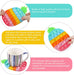 Push Pop Bubbles Fidget Sensory Toys,Stress Reliever Silicone Squeeze Sensory Toy,Anxiety Relief Tools Educational Popping Game for Kids and Adult (Pineapple,Rainbow)