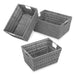 Rattique® Storage Baskets - Set of 3 - Gray