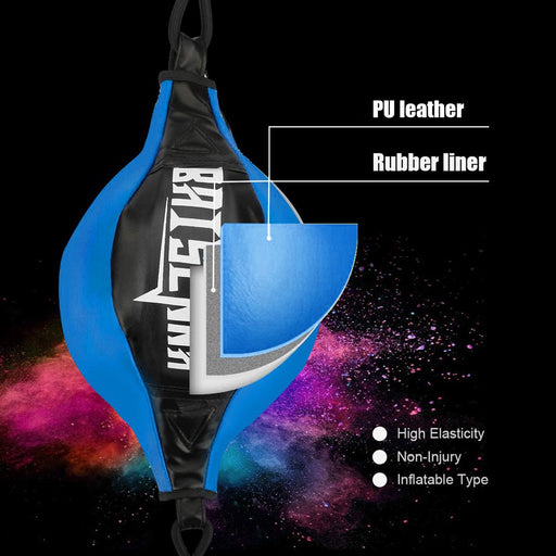 Double End Ball,  Boxing Speed Dodge Training Ball Leather Punch Bag Hanging Speed Ball for Gym MMA Boxing Speed Training, Includes Cords, Stress Relief Exercise Equipment, Adult Kids Men Women