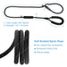 Slip Lead Dog Leash, Anti-Choking with Traffic Padded Two Handles, Reflective Strong Sturdy Heavy Duty Rope Leash, 6FT Dog Training Leash for Medium Large Dogs(6' Black)