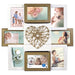 Mainstays 20" X 18" String Heart Rustic 8-Opening Manufactured Wood Collage Frame