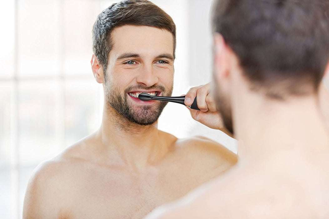 Aquasonic Black Series Ultra Whitening Toothbrush – ADA Accepted Power Toothbrush - 8 Brush Heads & Travel Case – 40,000 VPM Electric Motor & Wireless Charging - 4 Modes W Smart Timer
